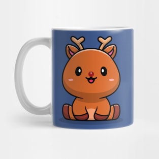 Cute Baby Deer Cartoon Vector Icon Illustration Mug